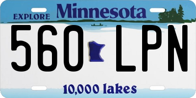 MN license plate 560LPN