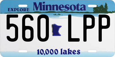 MN license plate 560LPP