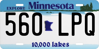 MN license plate 560LPQ