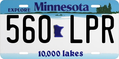 MN license plate 560LPR