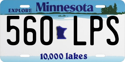 MN license plate 560LPS