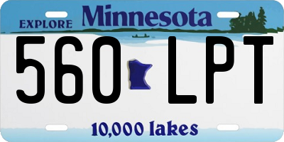 MN license plate 560LPT