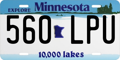 MN license plate 560LPU