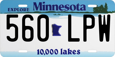 MN license plate 560LPW