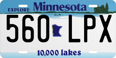 MN license plate 560LPX