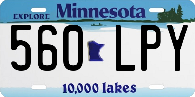 MN license plate 560LPY