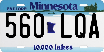 MN license plate 560LQA