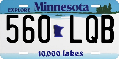 MN license plate 560LQB
