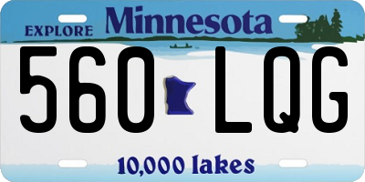 MN license plate 560LQG
