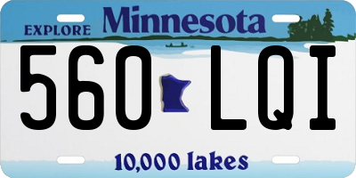 MN license plate 560LQI