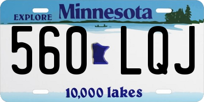 MN license plate 560LQJ