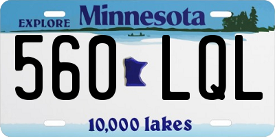 MN license plate 560LQL
