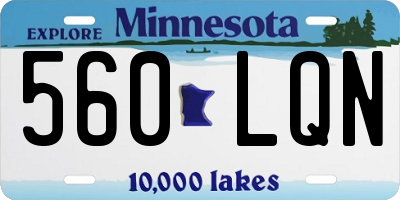 MN license plate 560LQN