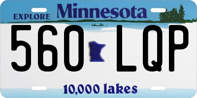 MN license plate 560LQP