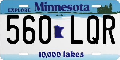 MN license plate 560LQR