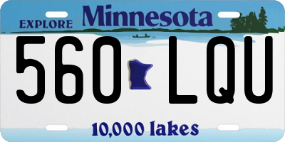 MN license plate 560LQU