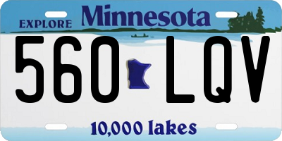 MN license plate 560LQV