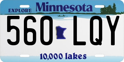 MN license plate 560LQY