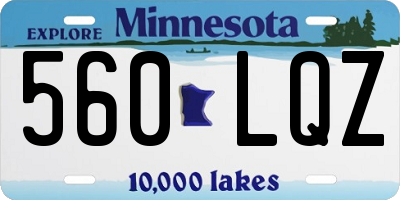 MN license plate 560LQZ