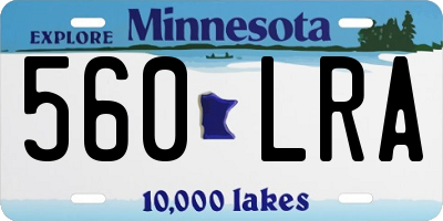 MN license plate 560LRA