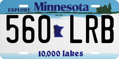 MN license plate 560LRB