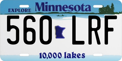 MN license plate 560LRF