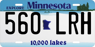 MN license plate 560LRH