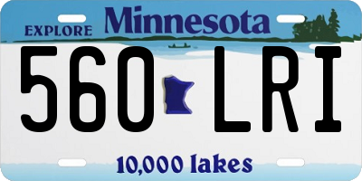 MN license plate 560LRI