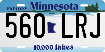 MN license plate 560LRJ
