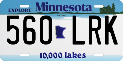 MN license plate 560LRK