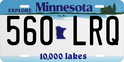 MN license plate 560LRQ