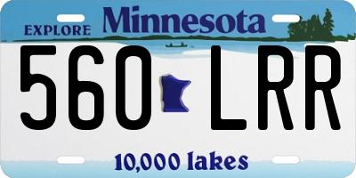 MN license plate 560LRR