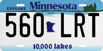 MN license plate 560LRT