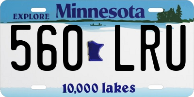 MN license plate 560LRU