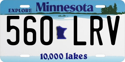 MN license plate 560LRV