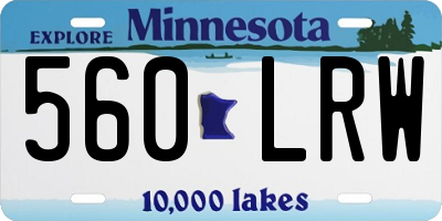 MN license plate 560LRW