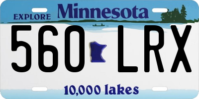 MN license plate 560LRX
