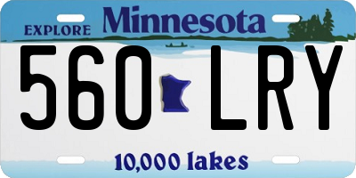 MN license plate 560LRY