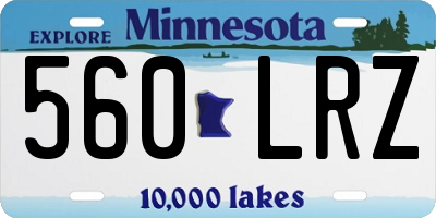MN license plate 560LRZ