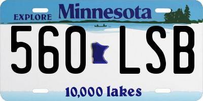 MN license plate 560LSB