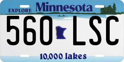 MN license plate 560LSC