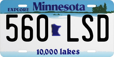 MN license plate 560LSD