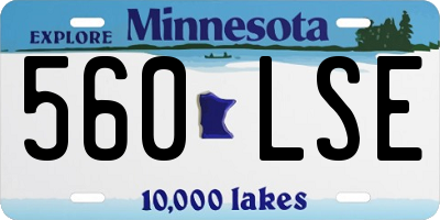 MN license plate 560LSE