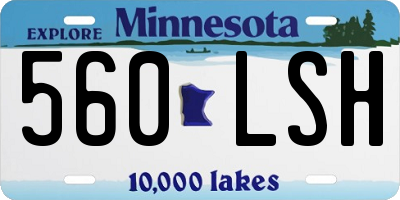 MN license plate 560LSH