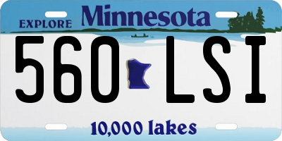 MN license plate 560LSI