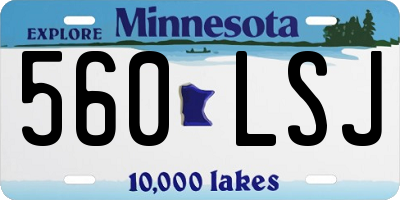 MN license plate 560LSJ