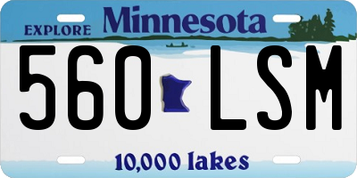 MN license plate 560LSM