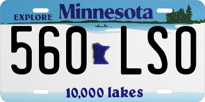 MN license plate 560LSO
