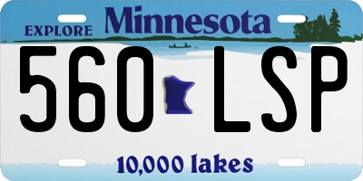 MN license plate 560LSP