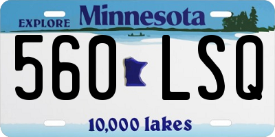 MN license plate 560LSQ